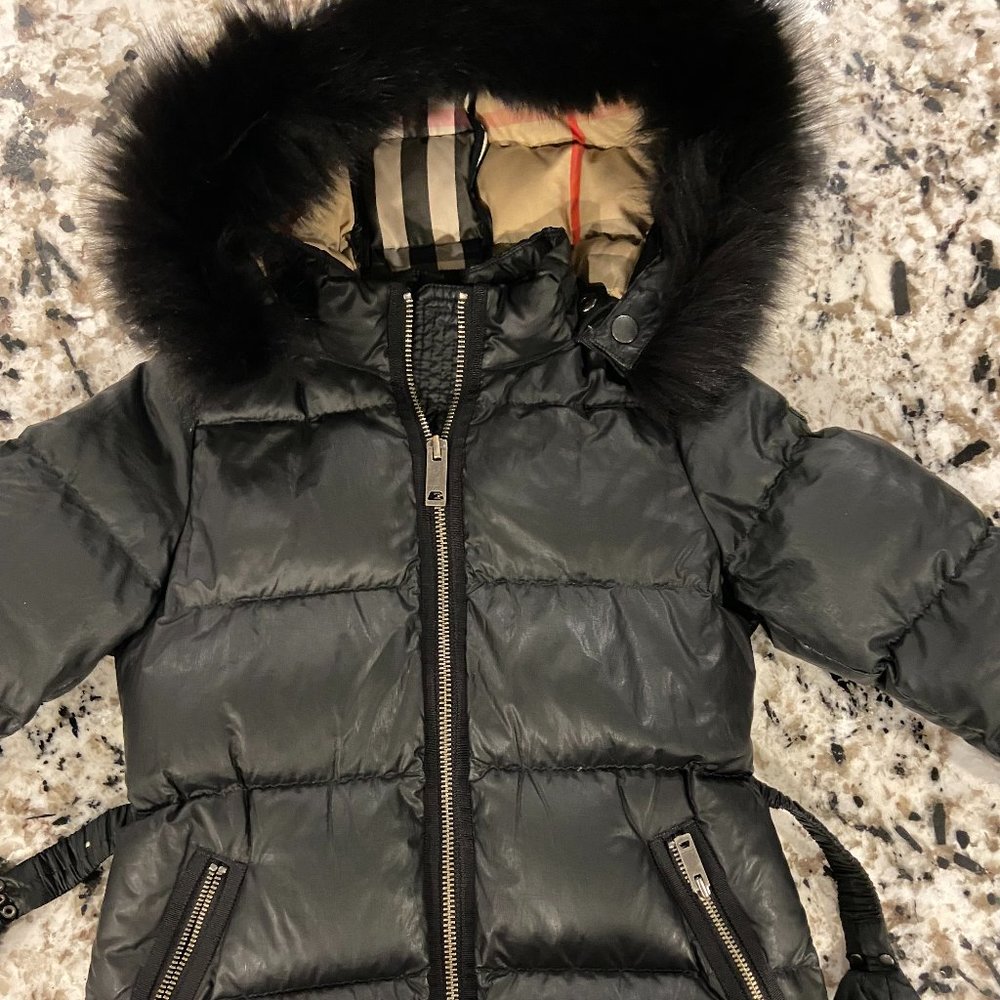 Burberry Toddler Puffer Jacket with Bow Belt